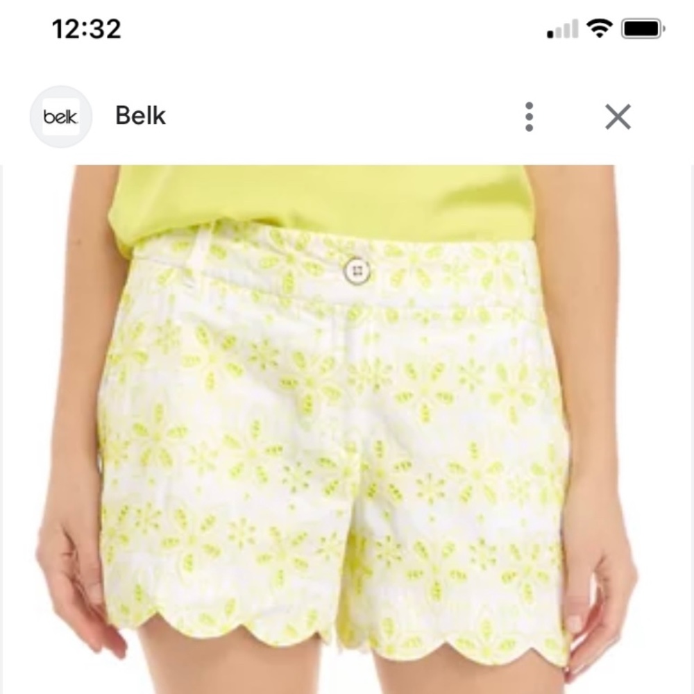 Crown & Ivy Scalloped Shorts Size 14